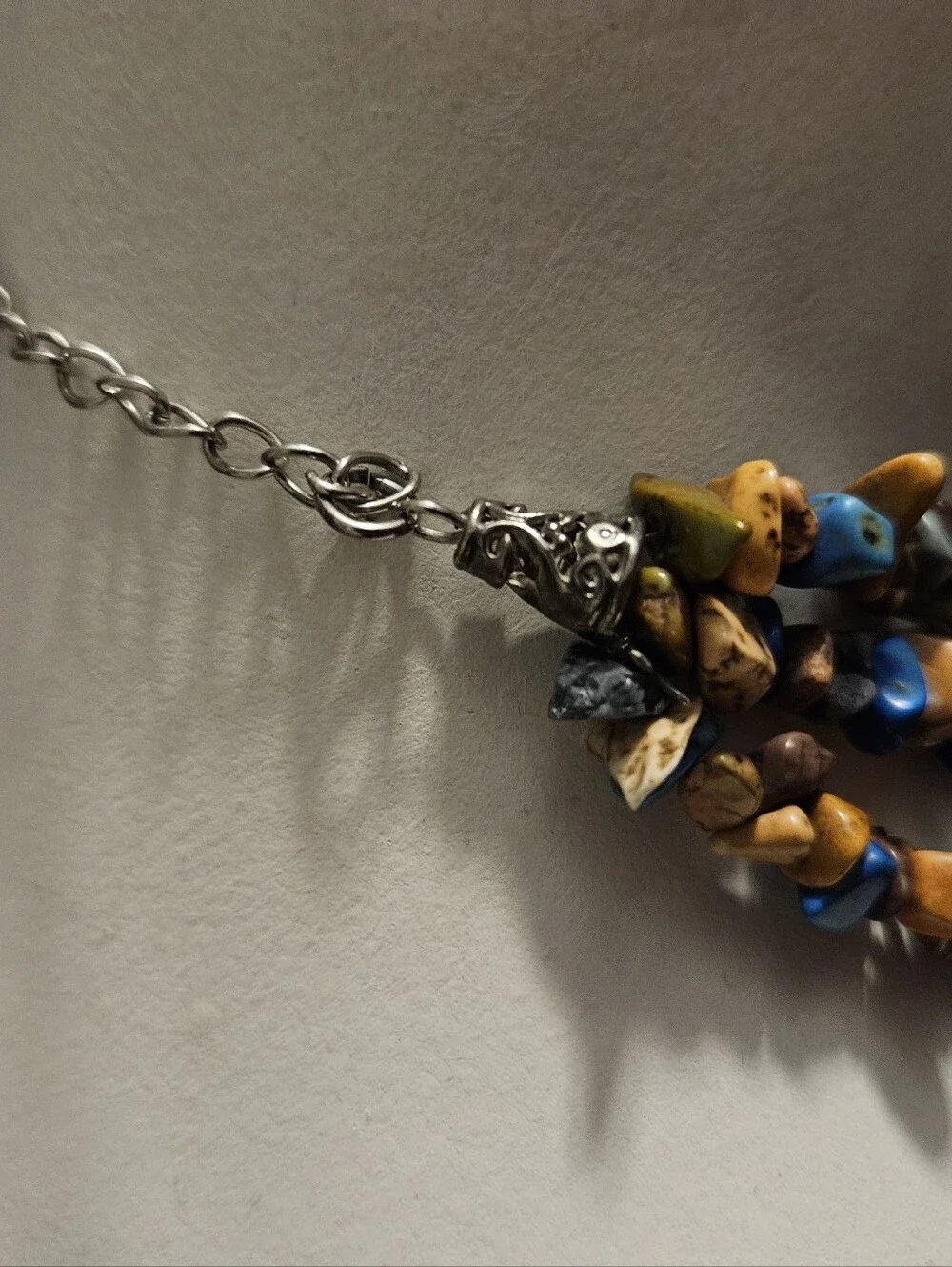 Multi-Strand Necklace * Natural Stone Rock * 94g * 18-21